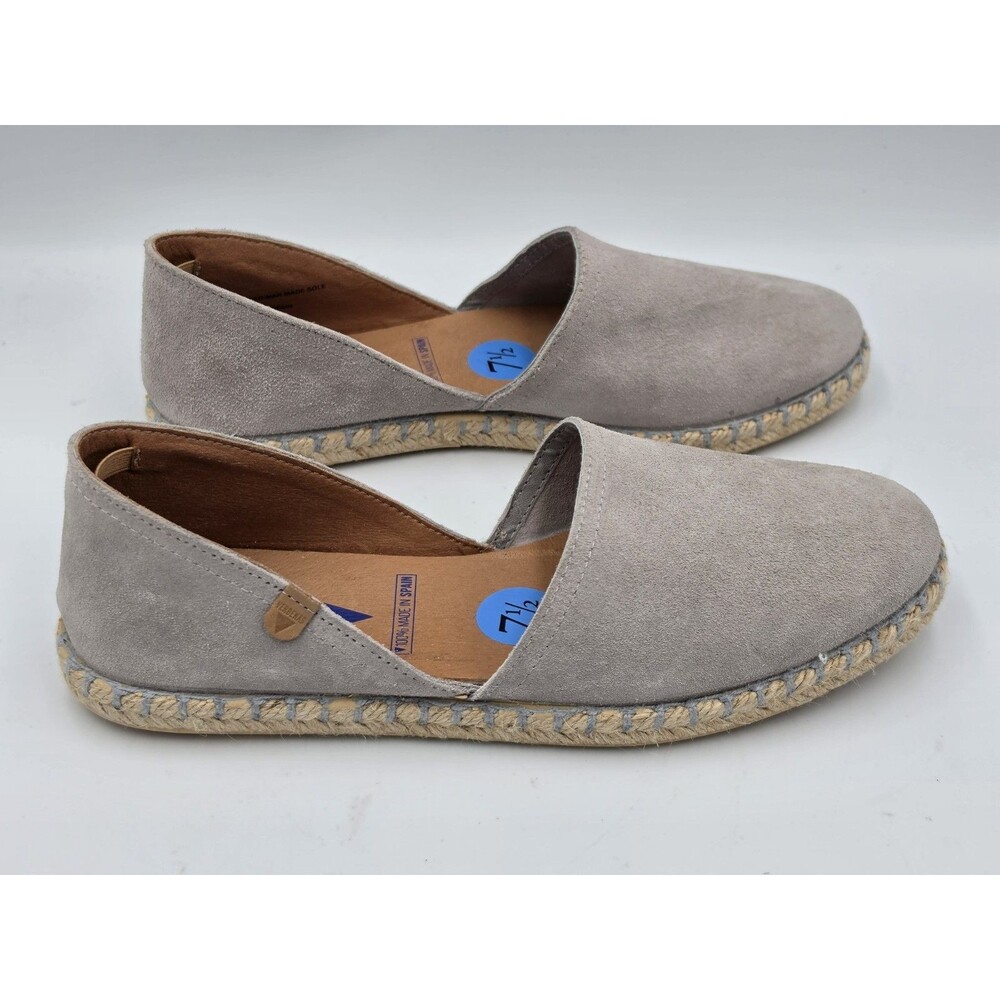 Verbenas Tan Beige Espadrilles Suede Mules Flats Spain Shoes US 7.5 38